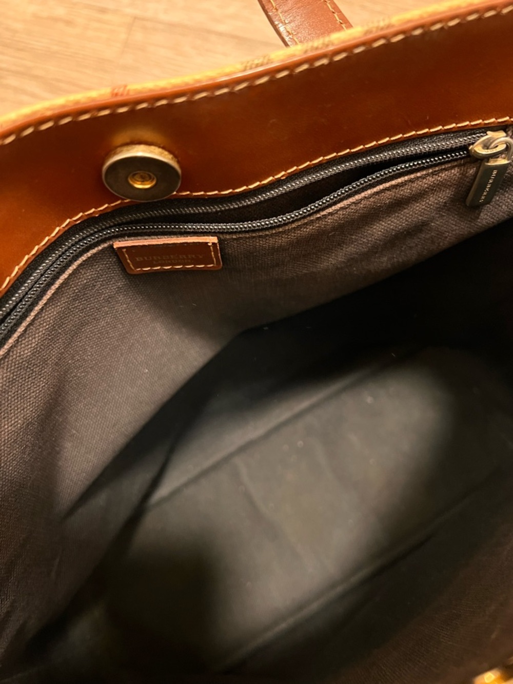 Burberry Novacheck Haymarket Coated Canvas Tote - Picture 8 of 9